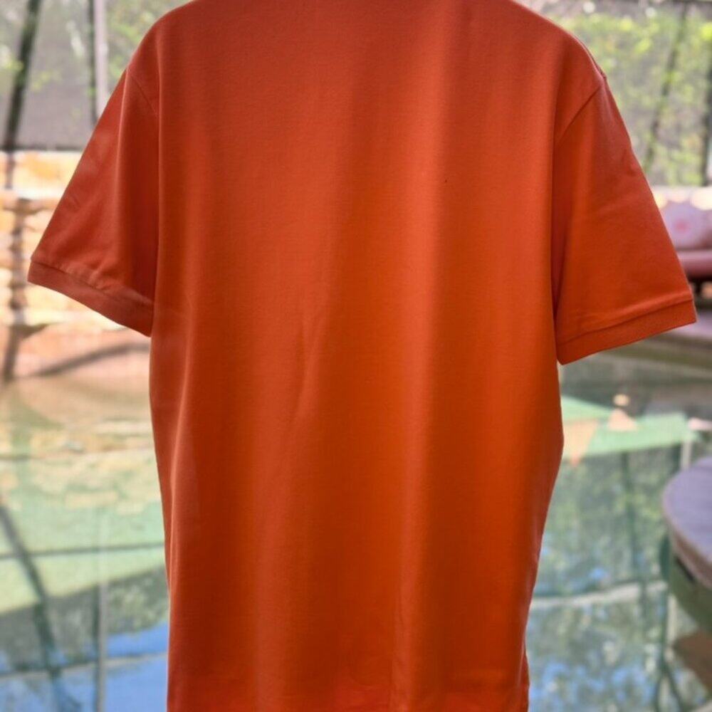 Polo Ralph Lauren Men’s Orange Polo Shirt | Size Large | 100% Cotton Classic Fit - Picture 6 of 7
